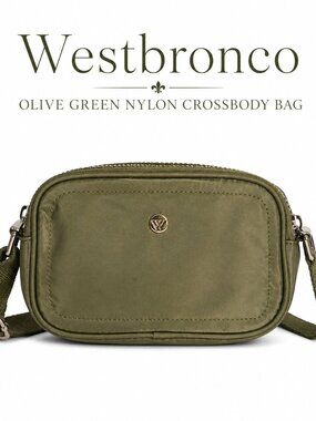 Westbronco Olive Green Nylon Crossbody Bag